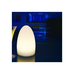 PowerBeauty Rechargeable Decorative LED Egg Design Stand Lamp with Remote White